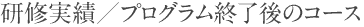 研修実績/プログラム終了後のコース